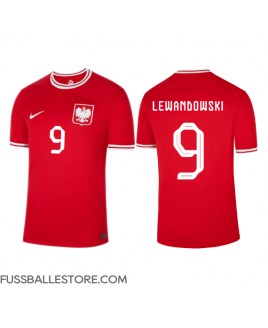 Günstige Polen Robert Lewandowski #9 Auswärtstrikot WM 2022 Kurzarm